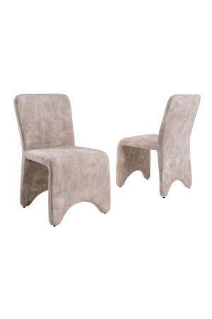Beige Velvet Dining Chairs (2) | OROA Modern Ditka | Oroa.com