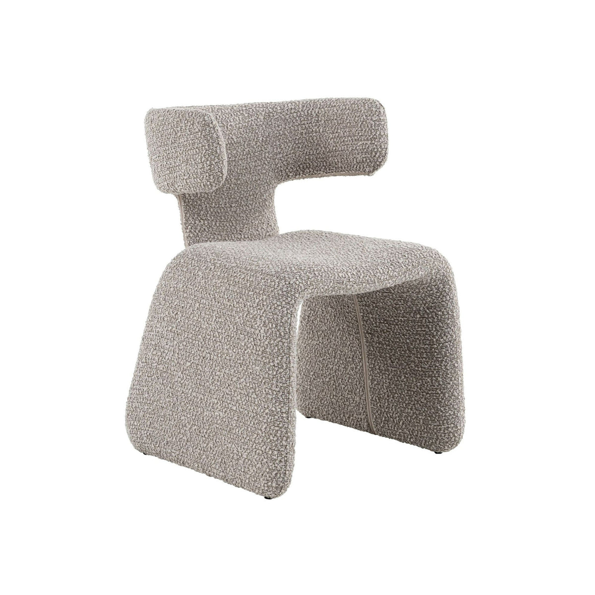 Asymmetrical Fabric Dining Chair – Bergman – angled view