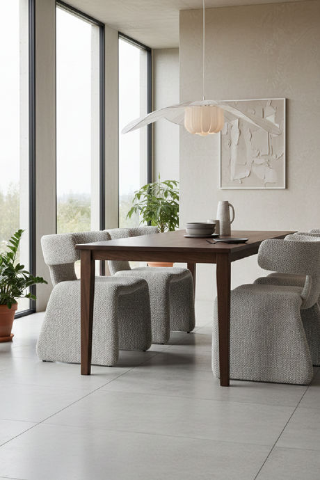 Asymmetrical Fabric Dining Chair | OROA Modern Bergman | Oroa.com