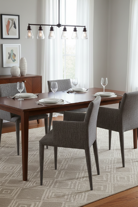 Gray Fabric Dining Armchair | OROA Modern Medford | Oroa.com