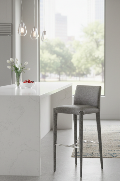 Gray Fabric Bar Stool | OROA Modern Medford | Oroa.com