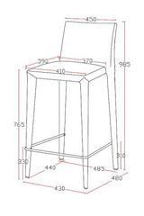 Gray Fabric Bar Stool | OROA Modern Medford | Oroa.com