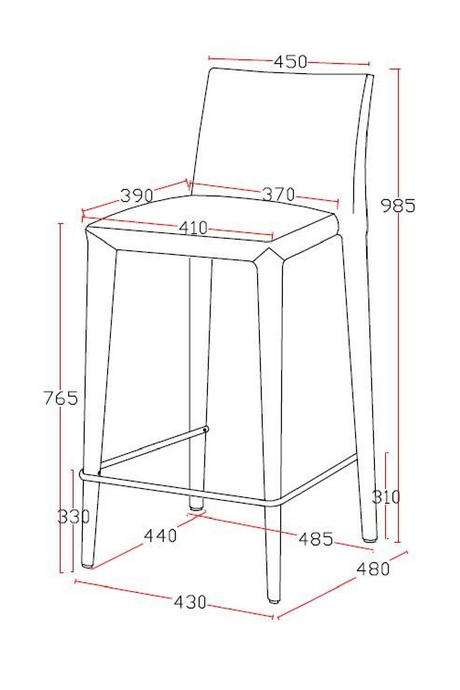 Gray Fabric Bar Stool | OROA Modern Medford | Oroa.com