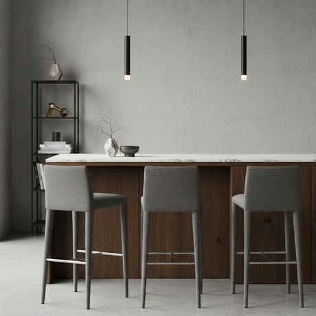   Gray Fabric Bar Stool | Oroa.com