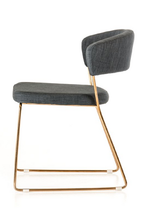 Rosegold Frame Gray Dining Chairs (2) | OROA Modern Ashland | Oroa.com