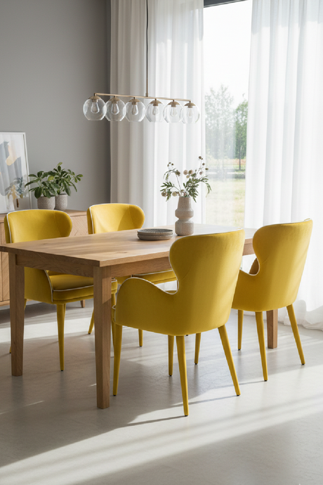 Yellow Fabric Dining Chair | OROA Modern Tigard | Oroa.com