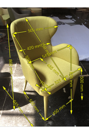Yellow Fabric Dining Chair | OROA Modern Tigard | Oroa.com