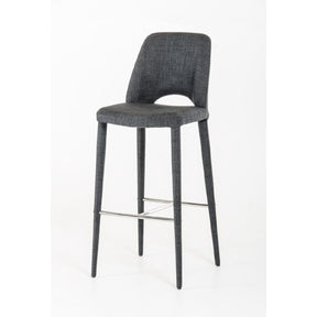 Gray Cutout-Back Bar Stool | OROA Modern Williamette | Oroatrade.com