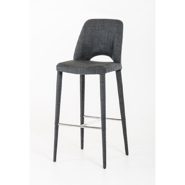 Gray Cutout-Back Bar Stool | OROA Modern Williamette | Oroatrade.com
