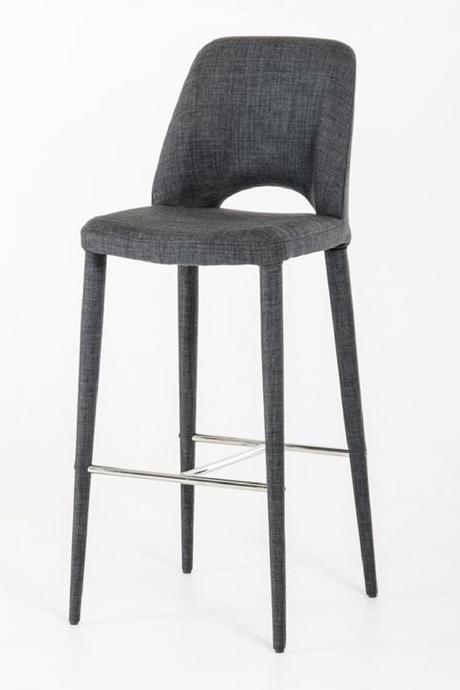Gray Cutout-Back Bar Stool | OROA Modern Williamette | Oroa.com