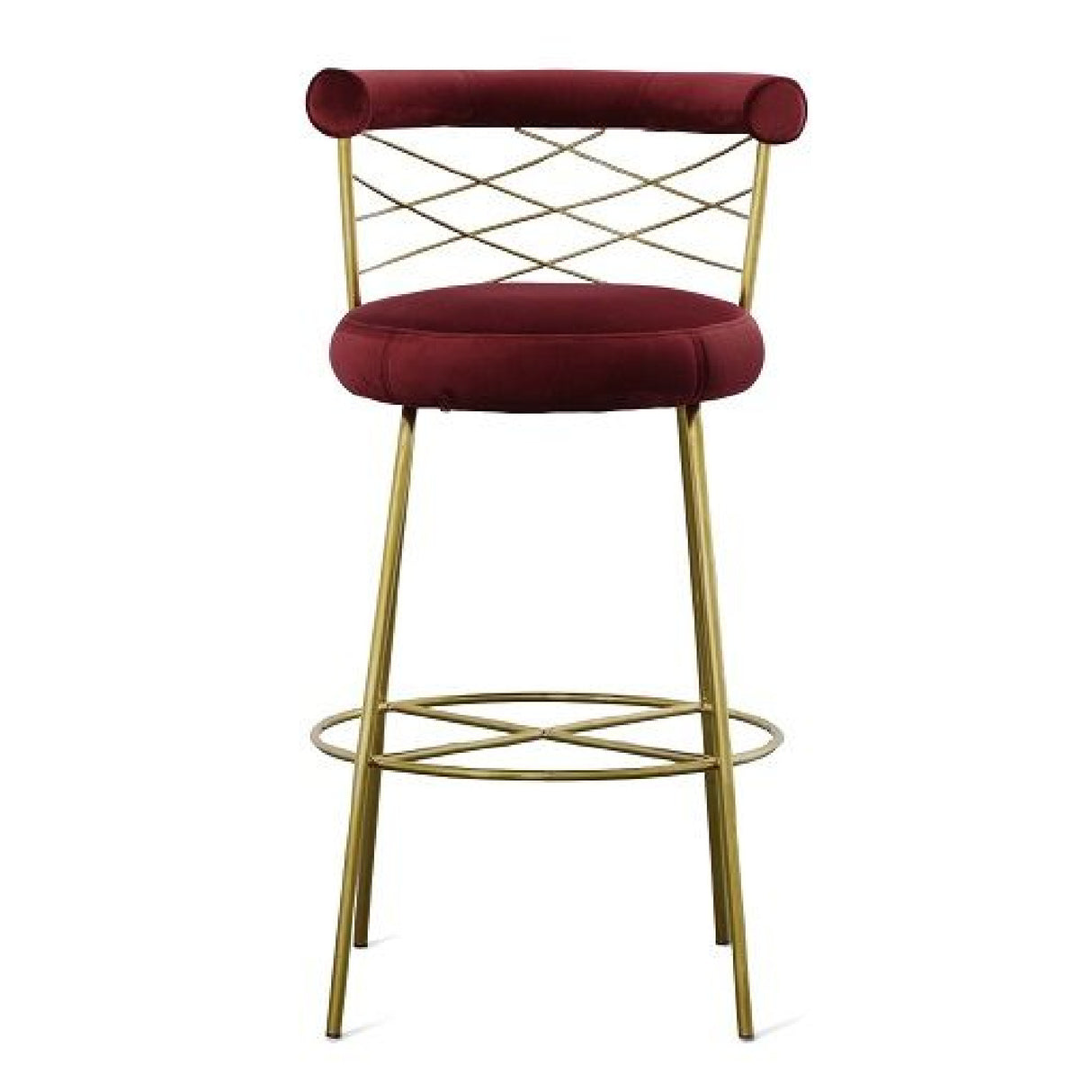   Red Velvet Bar Stool | Oroa.com