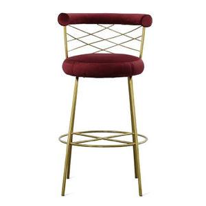   Red Velvet Bar Stool | Oroa.com