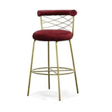 Red Velvet Bar Stool | OROA Modern Dakin | Oroa.com