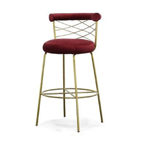   Red Velvet Bar Stool | Oroa.com