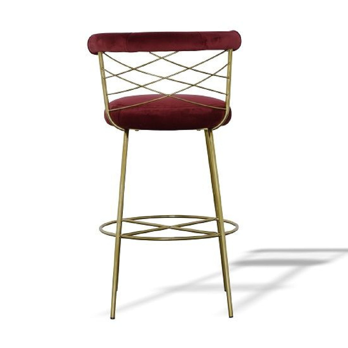   Red Velvet Bar Stool | Oroa.com
