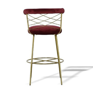   Red Velvet Bar Stool | Oroa.com
