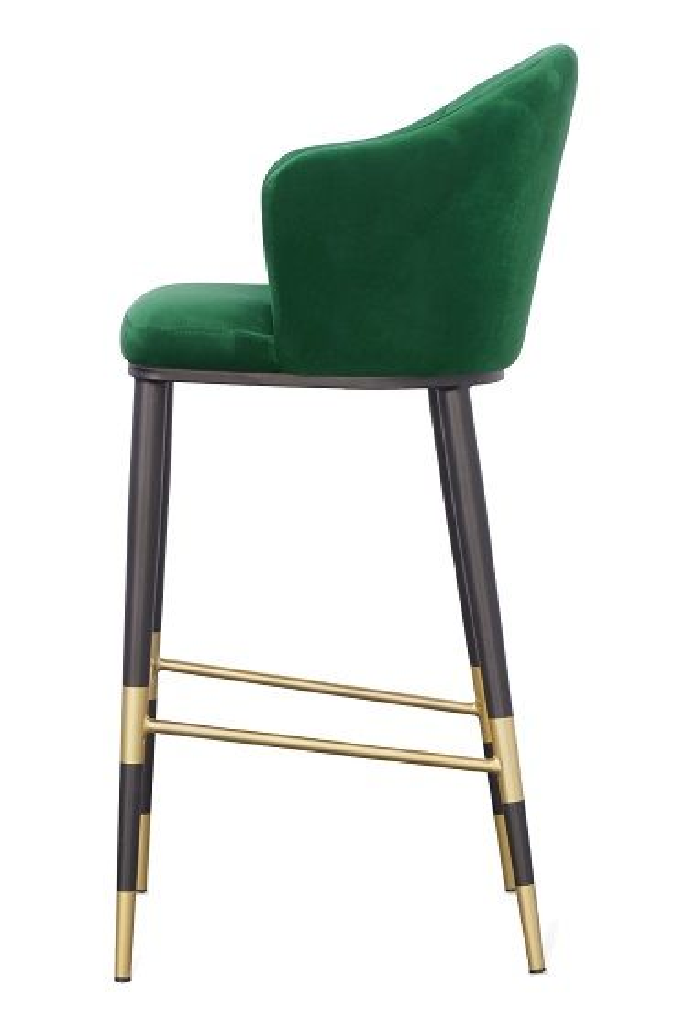 Green Velvet Curved Bar Stool | OROA Modern Adak | Oroa.com