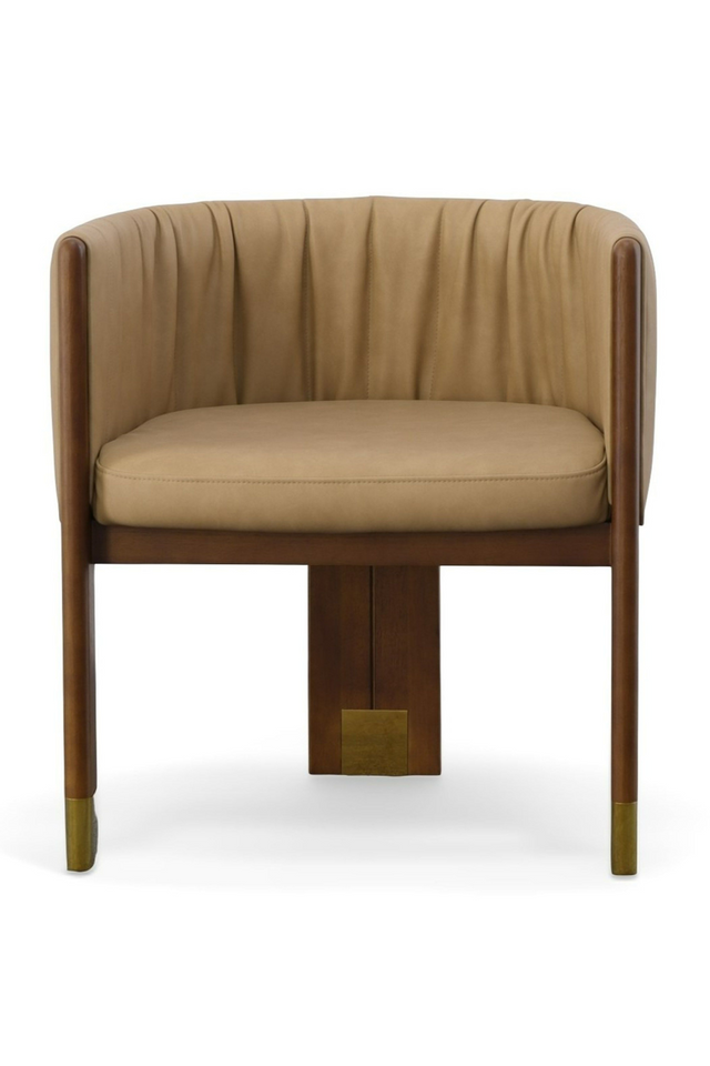 Tan Vegan Leather Dining Chair | OROA Modern Elati | Oroa.com