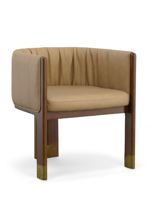 Tan Vegan Leather Dining Chair | OROA Modern Elati | Oroa.com