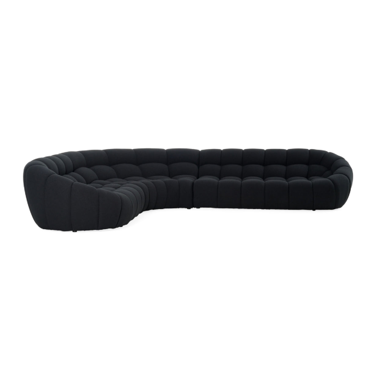   Black Tufted Sectional Sofa | Oroa.com
