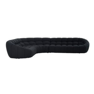   Black Tufted Sectional Sofa | Oroa.com