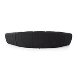 Black Tufted Sectional Sofa | OROA Modern Yolonda