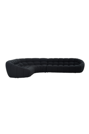 Black Tufted Sectional Sofa | OROA Modern Yolonda | Oroa.com