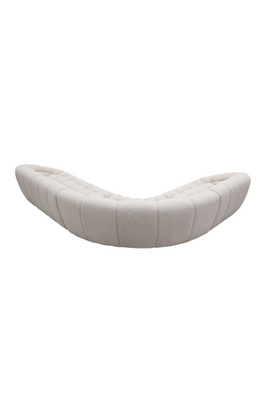 Beige Tufted Curved Sectional Sofa | OROA Modern Yolonda | Oroa.com