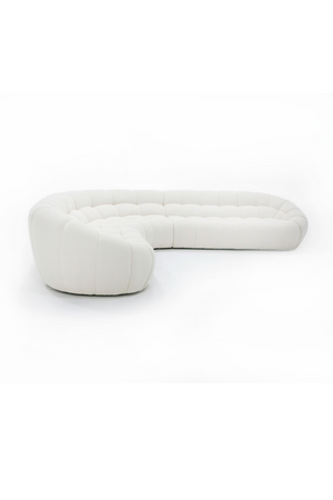 White Curved Sectional Sofa | OROA Modern Yolonda | Oroa.com