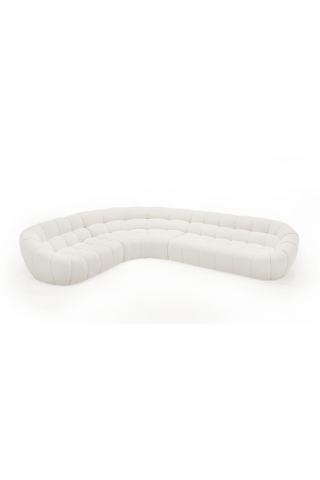 White Curved Sectional Sofa | OROA Modern Yolonda | Oroa.com