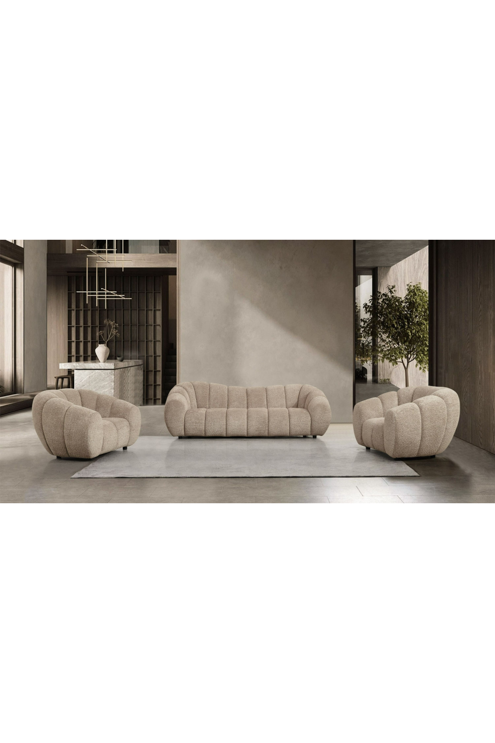 Channel Upholstered Sofa | OROA Modern Suki | Oroa.com