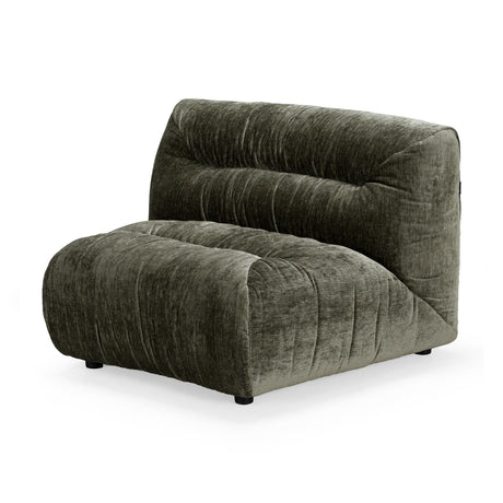 Green Curved 5-Piece Sectional Sofa | OROA Modern Elias