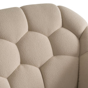 Beige Hexagonal Tufted Bed | OROA Modern Yolonda | Oroa.com
