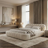 Hexagonal Tufted King Bed | OROA Modern Yolonda