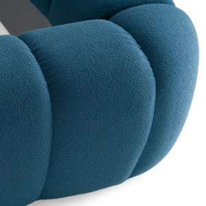 Blue Hexagonal Tufted Bed | OROA Modern Yolonda | Oroa.com
