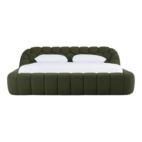 Green Hexagonal Tufted Bed | OROA Modern Yolonda | Oroa.com