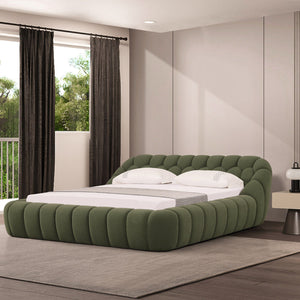 Green Hexagonal Tufted Bed | OROA Modern Yolonda | Oroa.com