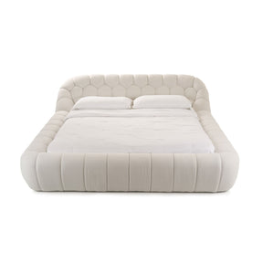 Off-white Hexagonal Tufted Bed | OROA Modern Yolonda | Oroa.com