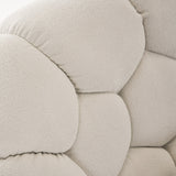 Off-white Hexagonal Tufted Bed | OROA Modern Yolonda | Oroa.com
