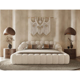 Hexagonal Tufted King Bed | OROA Modern Yolonda