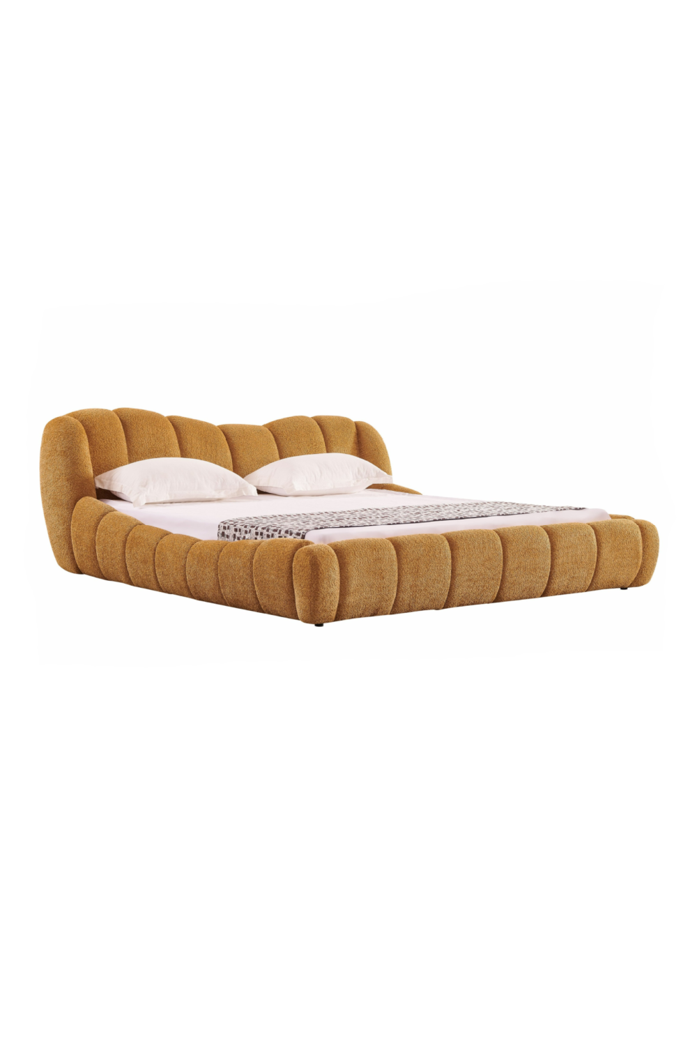 Upholstered Panel Camel Headboard Bed | OROA Modern Janine | Oroa.com