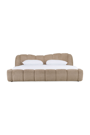 Tan Upholstered Panel Headboard Bed | OROA Modern Janine | Oroa.com