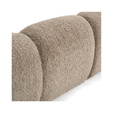 Tan Upholstered Panel Headboard Bed | OROA Modern Janine