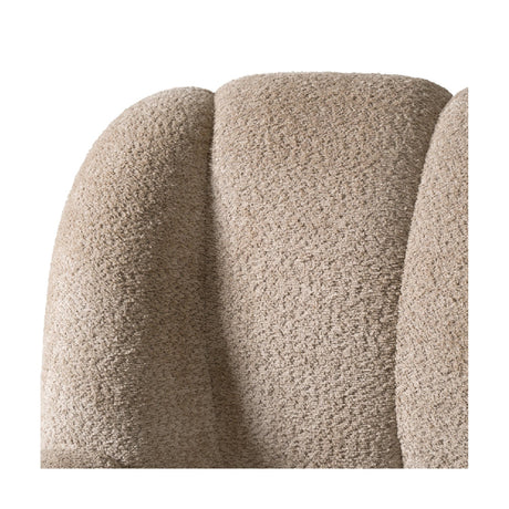 Tan Upholstered Panel Headboard Bed | OROA Modern Janine