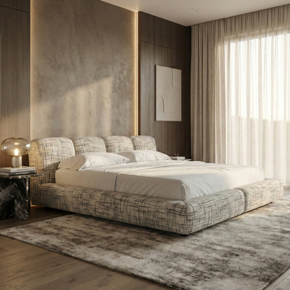 Variegated Fabric Bed | OROA Modern Shiloh | Oroa.com