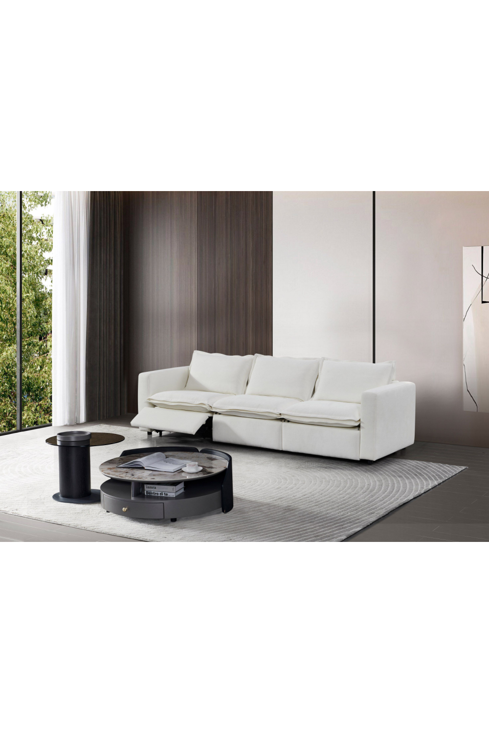 White Recliner Sofa | OROA Modern Almagre | Oroa.com