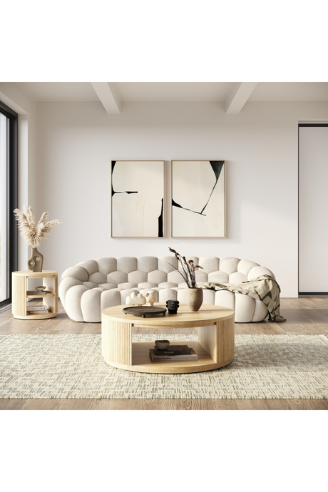Hexagonal-Tufted Curved Sofa | OROA Modern Yolonda | Oroa.com