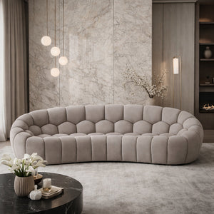   Hexagonal-Tufted Curved Sofa | Oroa.com