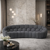 Hexagonal-Tufted Curved Sofa | OROA Modern Yolonda
