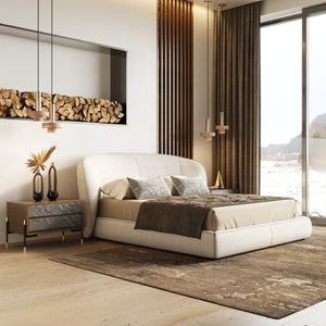 Fabric Upholstered Bed | OROA Modern Lambert | Oroa.com